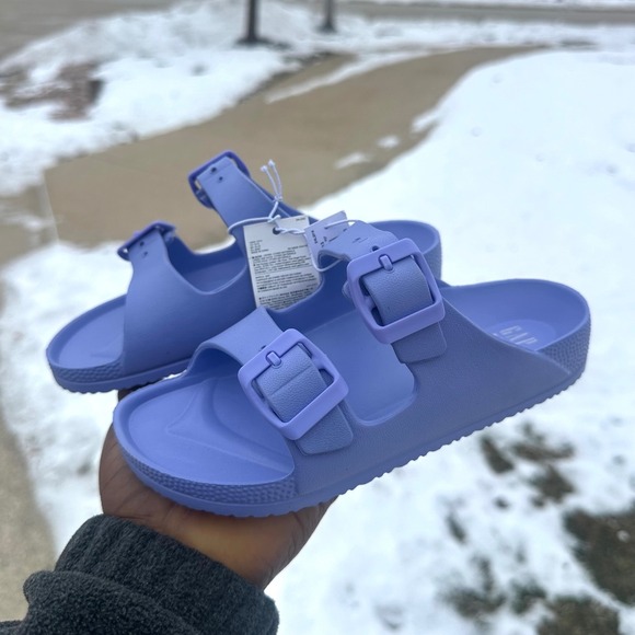 Gap Kids Little Girls EVA Buckle Sandals Size  12/13 Warm Violet - Picture 10 of 10